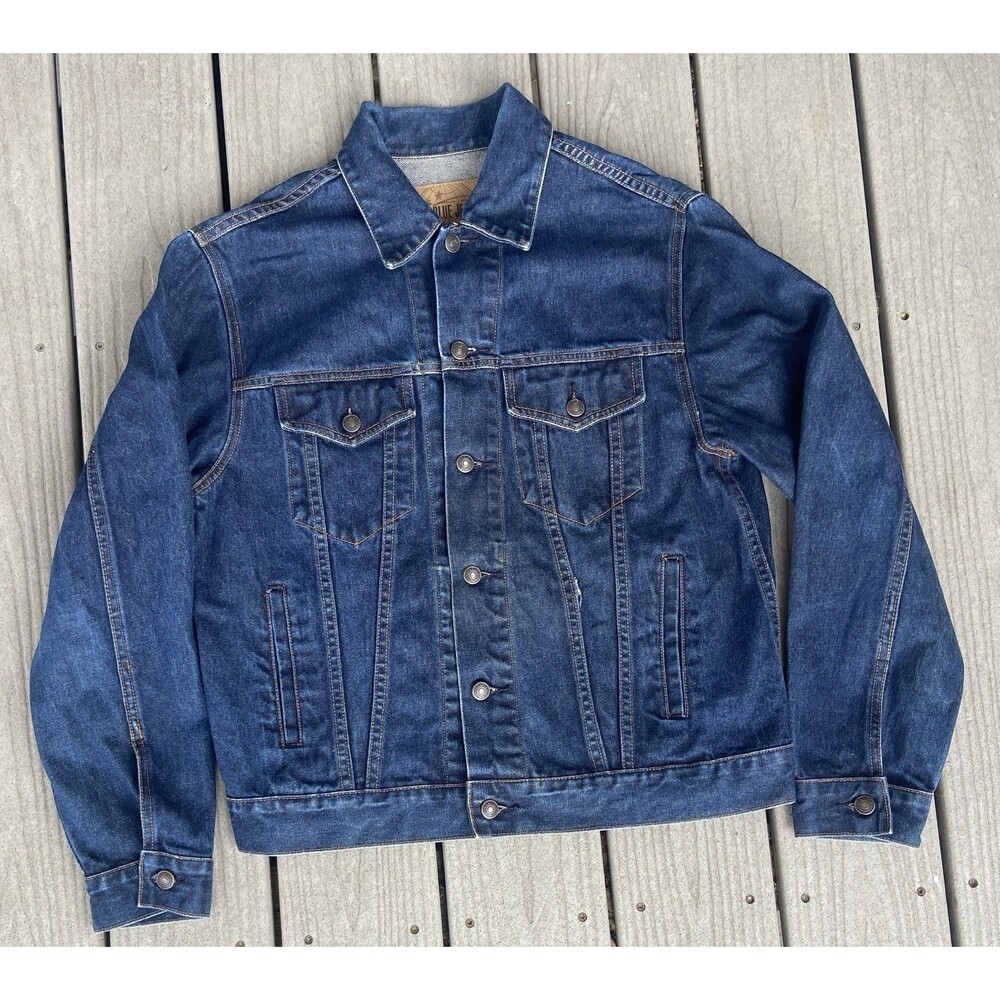 Y2K GAP Blue Jeans 2000 Release Dark Indigo 100% Cotton Denim Trucker Jacket S